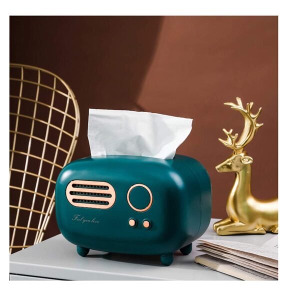 green Retro Radio Tissue Box