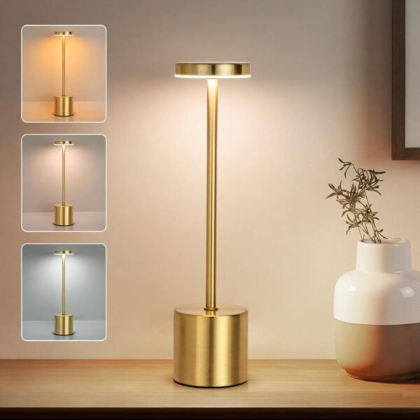 rechargeable metal table lamp