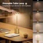 rechargeable metal table lamp