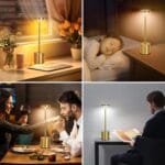 rechargeable metal table lamp