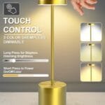 rechargeable metal table lamp