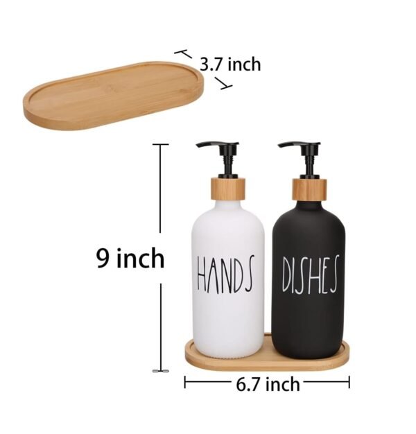 Black & White Soap Dispenser Set - Image 5