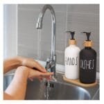 soap dispenser set with tray