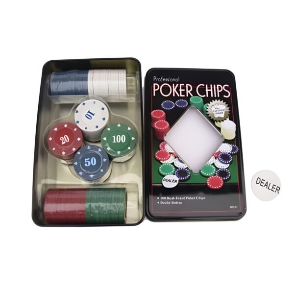 Poker Chips Set - 100 pcs