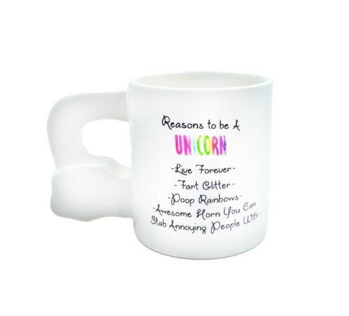 3d unicorn mug with quote