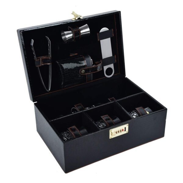 Wine Box Bar Travel Set - Black