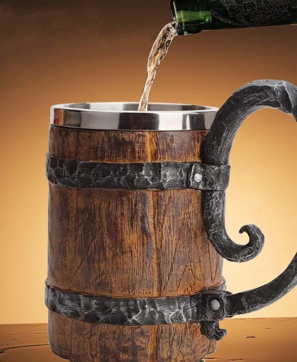 barrel beer mug