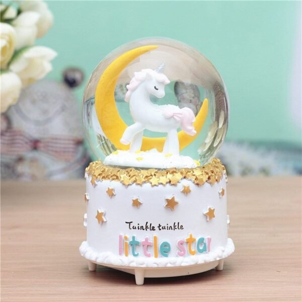 unicorn snow globe