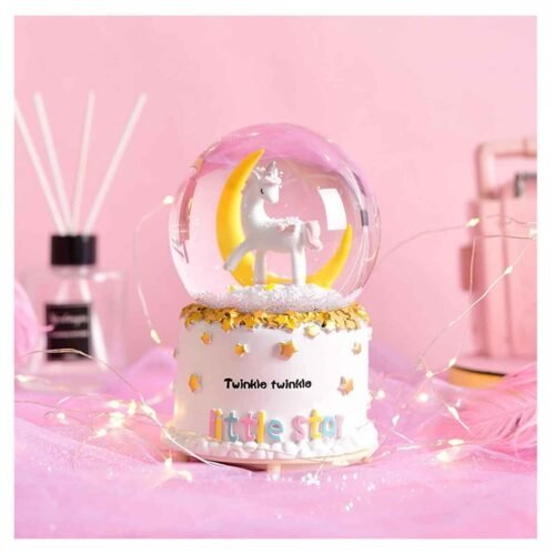 unicorn snow globe