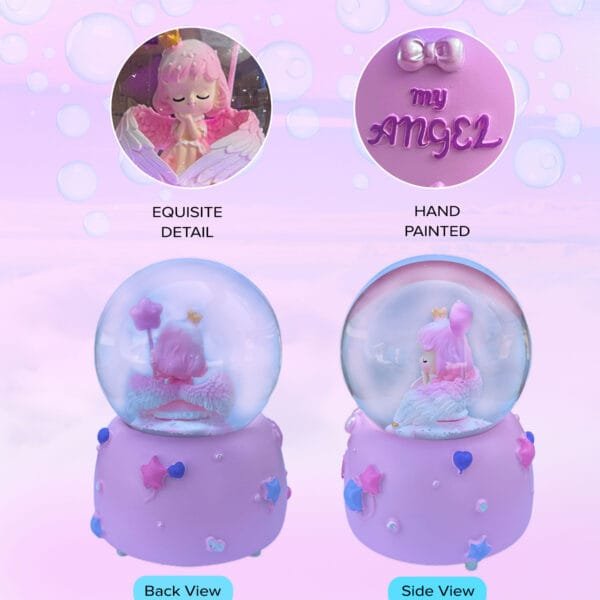 Angel Snow Globe with Light, Music & Auto Snow - Large