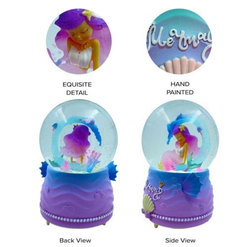 mermaid snow globe