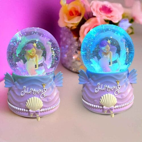 mermaid snow globe
