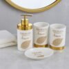 soap dispenser set golden