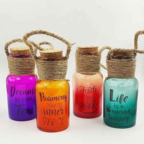 LED Jar with Happy Quote - Assorted