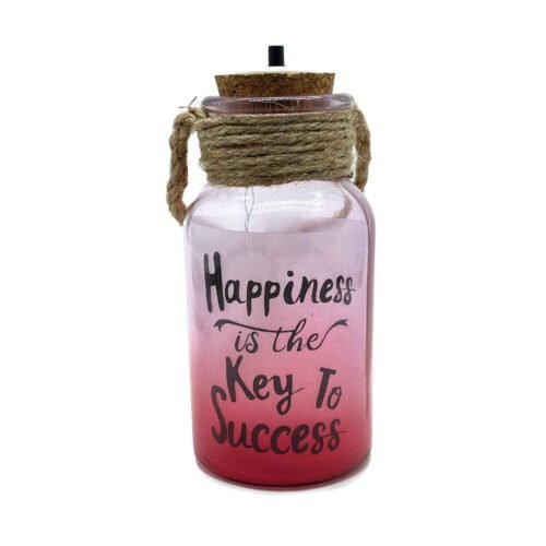 LED Jar with Happy Quote - Assorted